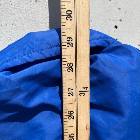 Men's Vintage Fish Machine Windbreaker Blue Logo M Nylon Button Lined USA 80s - Picture 15 of 15